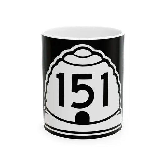 Utah 151 (Utah) (Road Sign) White Coffee Mug 11oz - Go Mug Yourself