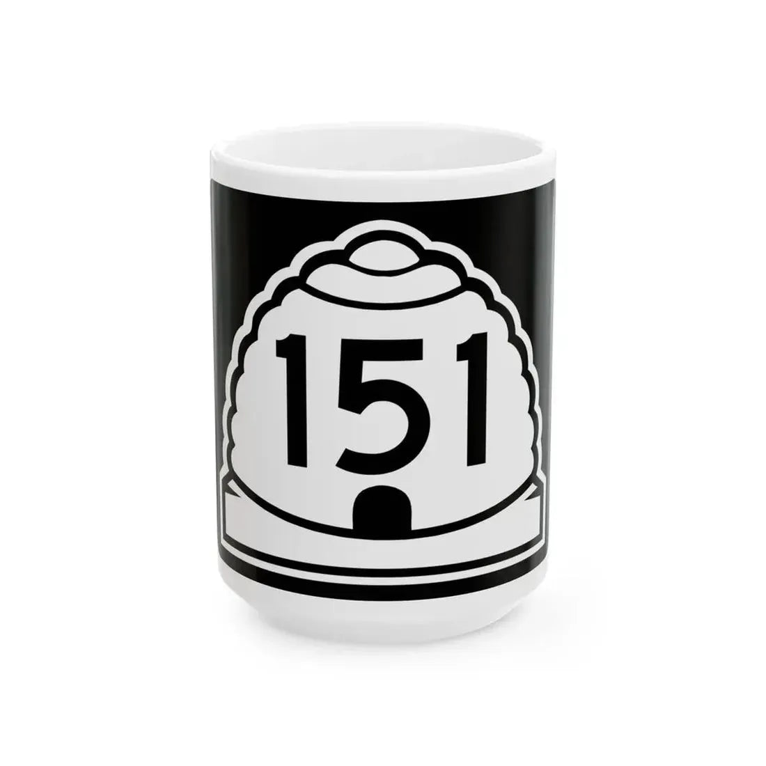 Utah 151 (Utah) (Road Sign) White Coffee Mug 15oz - Go Mug Yourself