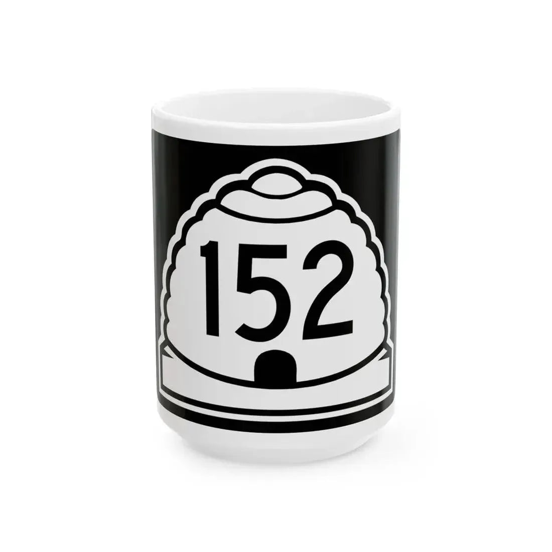 Utah 152 (Utah) (Road Sign) White Coffee Mug 15oz - Go Mug Yourself