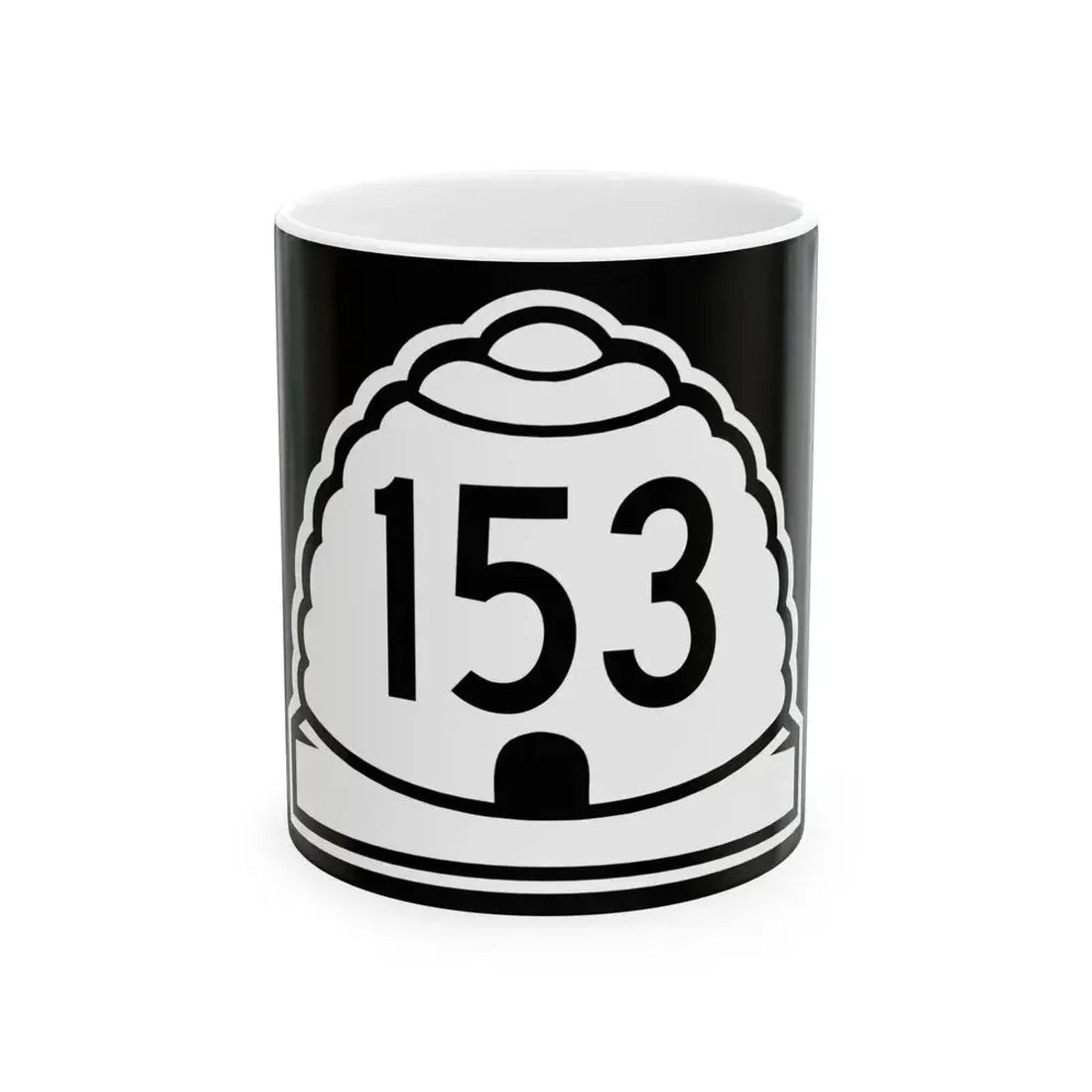 Utah 153 (Utah) (Road Sign) White Coffee Mug 11oz - Go Mug Yourself