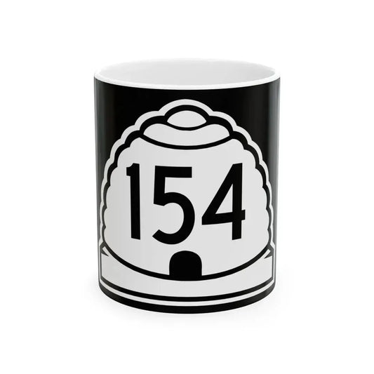 Utah 154 (Utah) (Road Sign) White Coffee Mug 11oz - Go Mug Yourself