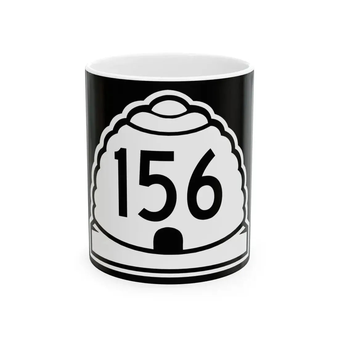 Utah 156 (Utah) (Road Sign) White Coffee Mug 11oz - Go Mug Yourself