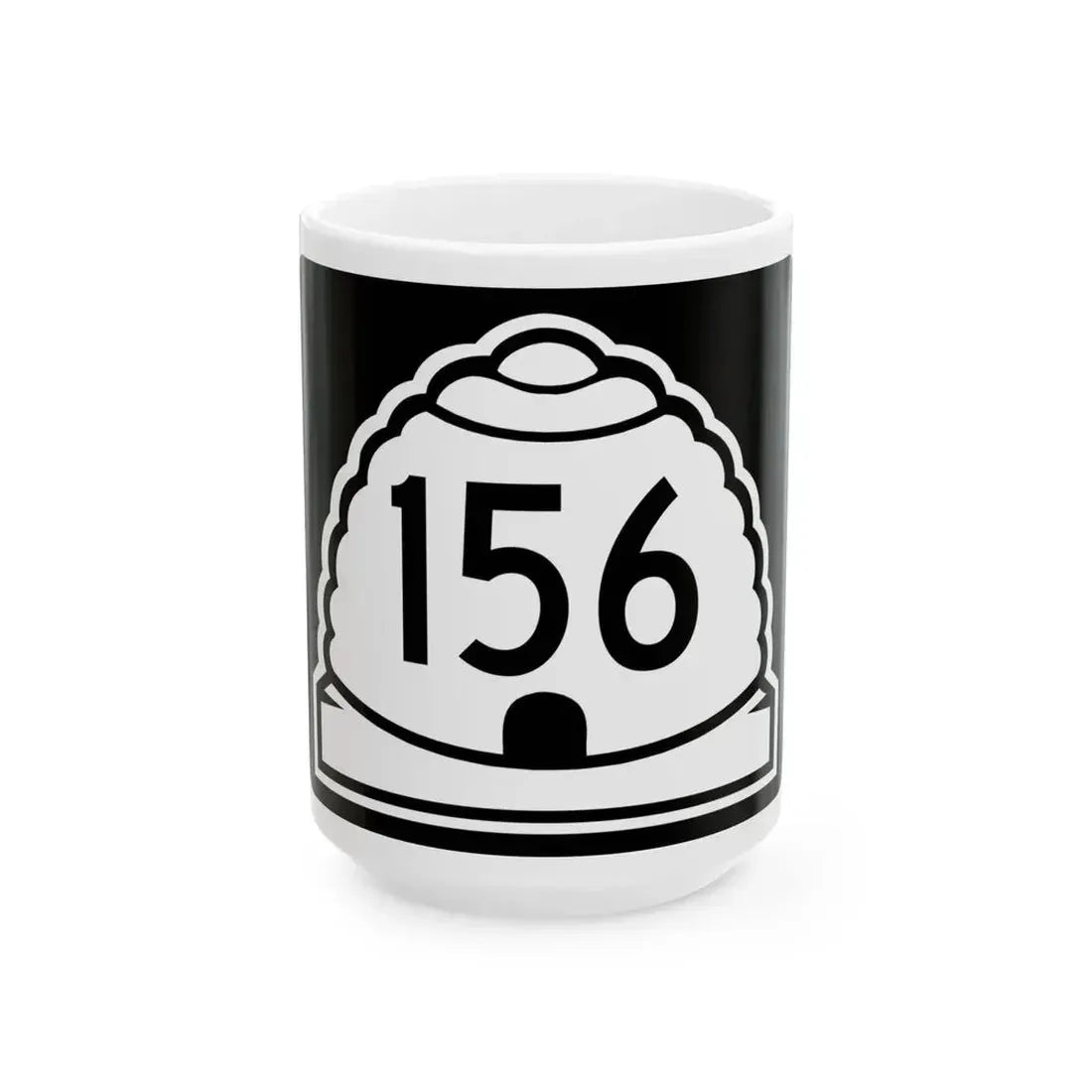 Utah 156 (Utah) (Road Sign) White Coffee Mug 15oz - Go Mug Yourself