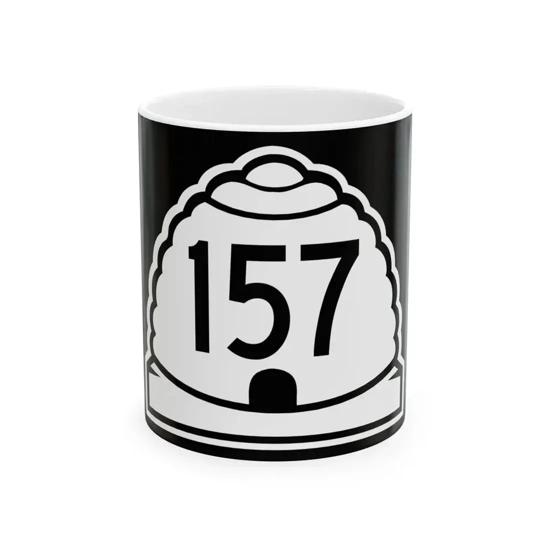 Utah 157 (Utah) (Road Sign) White Coffee Mug 11oz - Go Mug Yourself