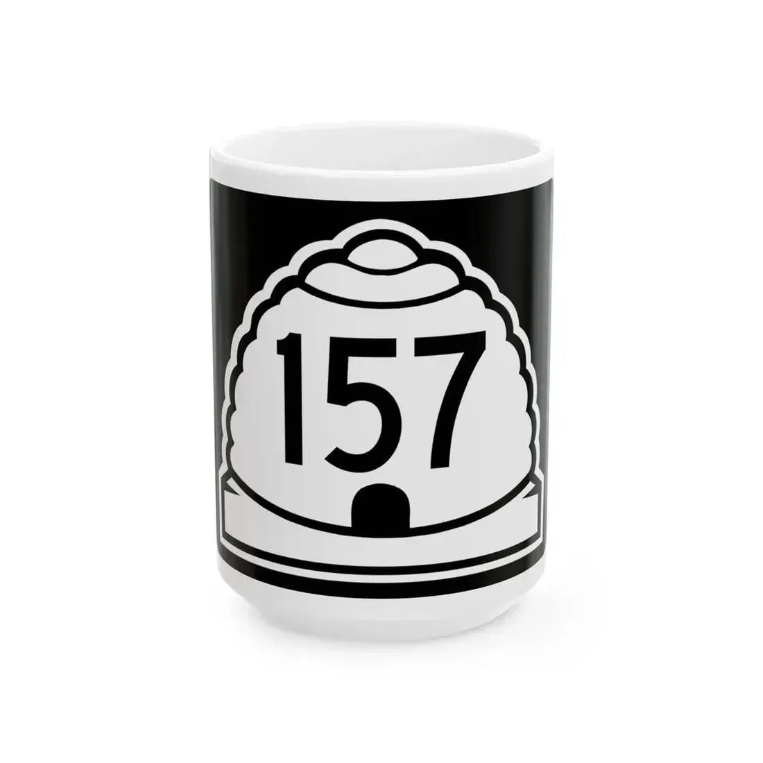 Utah 157 (Utah) (Road Sign) White Coffee Mug 15oz - Go Mug Yourself