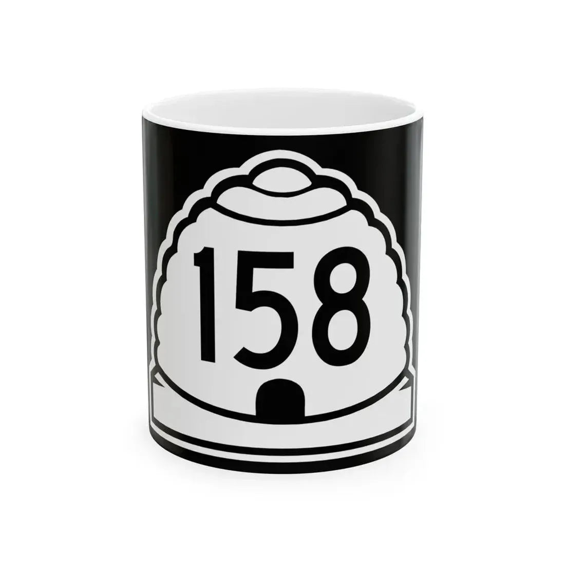 Utah 158 (Utah) (Road Sign) White Coffee Mug 11oz - Go Mug Yourself
