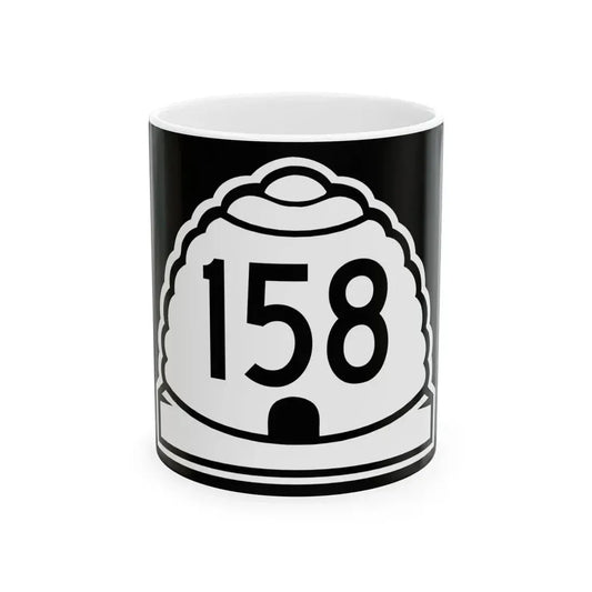 Utah 158 (Utah) (Road Sign) White Coffee Mug 11oz - Go Mug Yourself