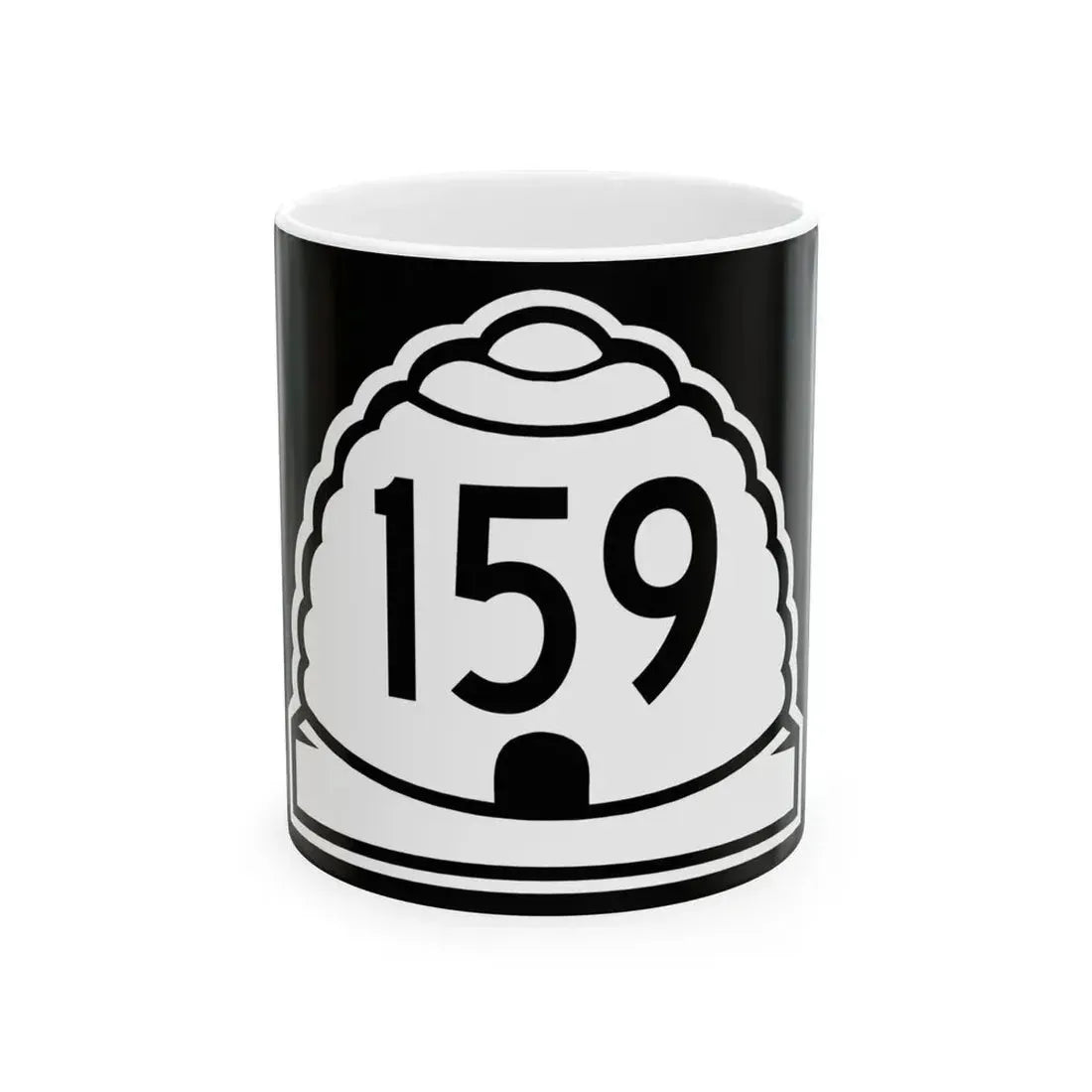 Utah 159 (Utah) (Road Sign) White Coffee Mug 11oz - Go Mug Yourself