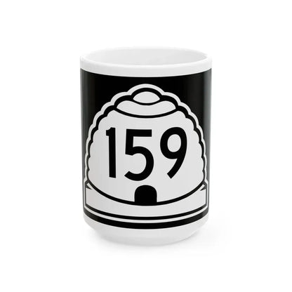 Utah 159 (Utah) (Road Sign) White Coffee Mug 15oz - Go Mug Yourself