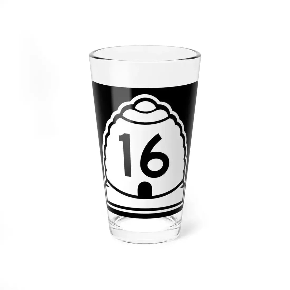 Utah 16 (Utah) (Road Sign) Pint Glass 16oz 16oz - Go Mug Yourself
