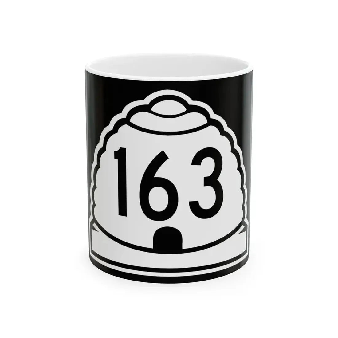 Utah 163 (Utah) (Road Sign) White Coffee Mug 11oz - Go Mug Yourself