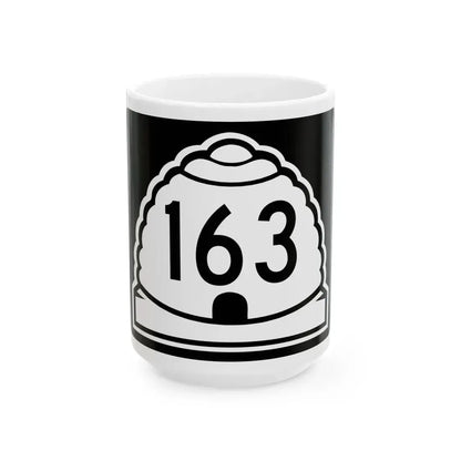 Utah 163 (Utah) (Road Sign) White Coffee Mug 15oz - Go Mug Yourself