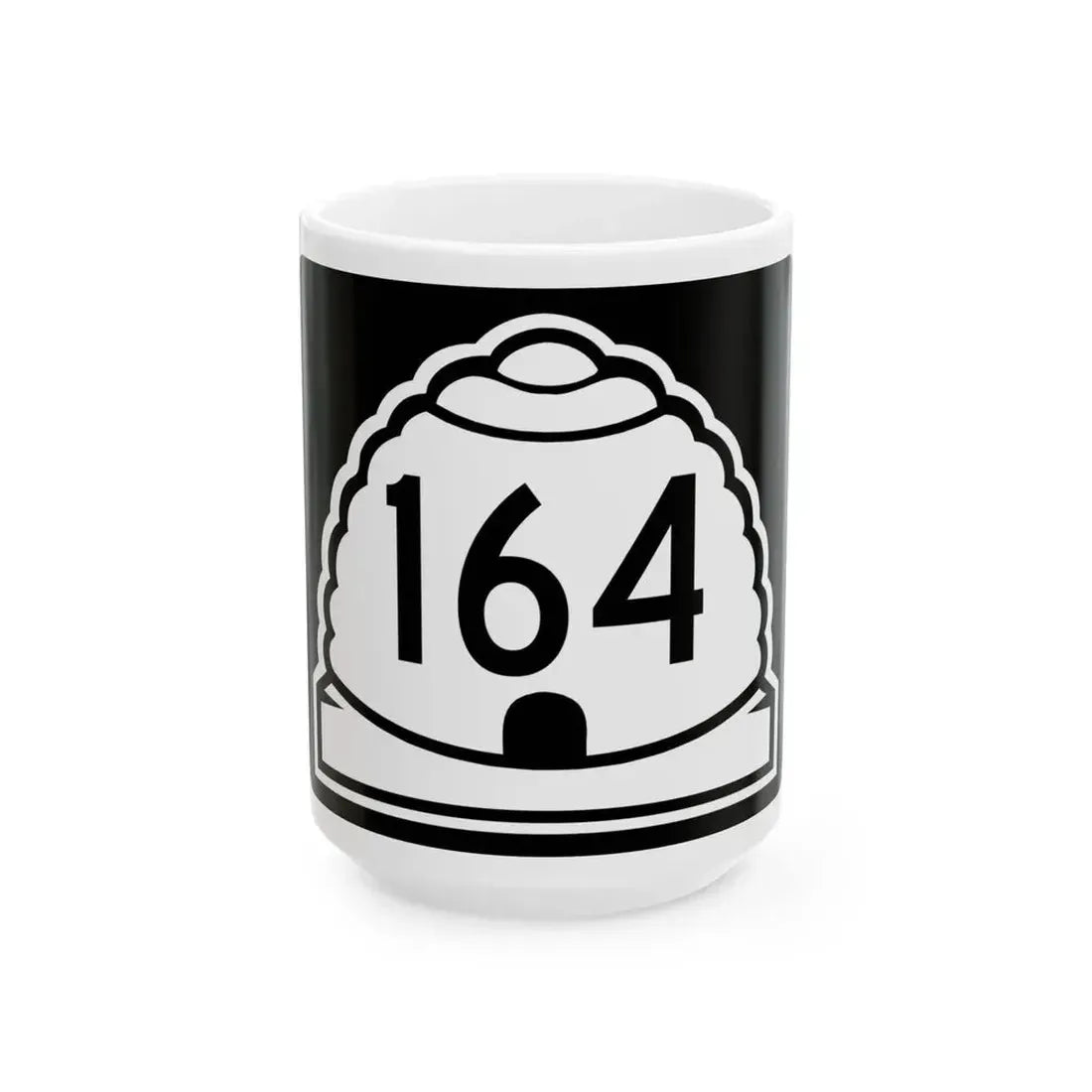 Utah 164 (Utah) (Road Sign) White Coffee Mug 15oz - Go Mug Yourself