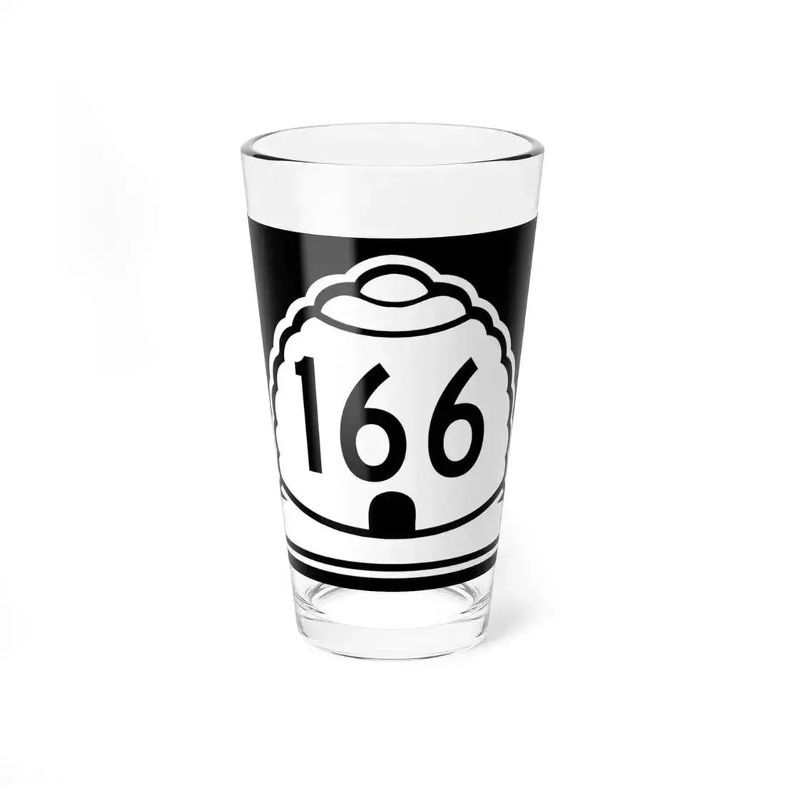 Utah 166 (Utah) (Road Sign) Pint Glass 16oz 16oz - Go Mug Yourself
