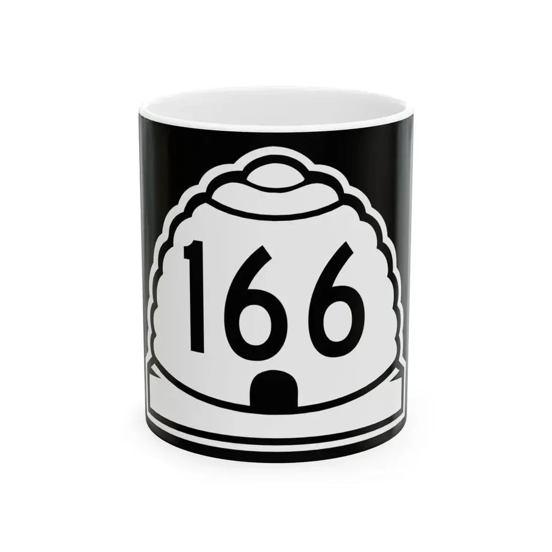 Utah 166 (Utah) (Road Sign) White Coffee Mug 11oz - Go Mug Yourself