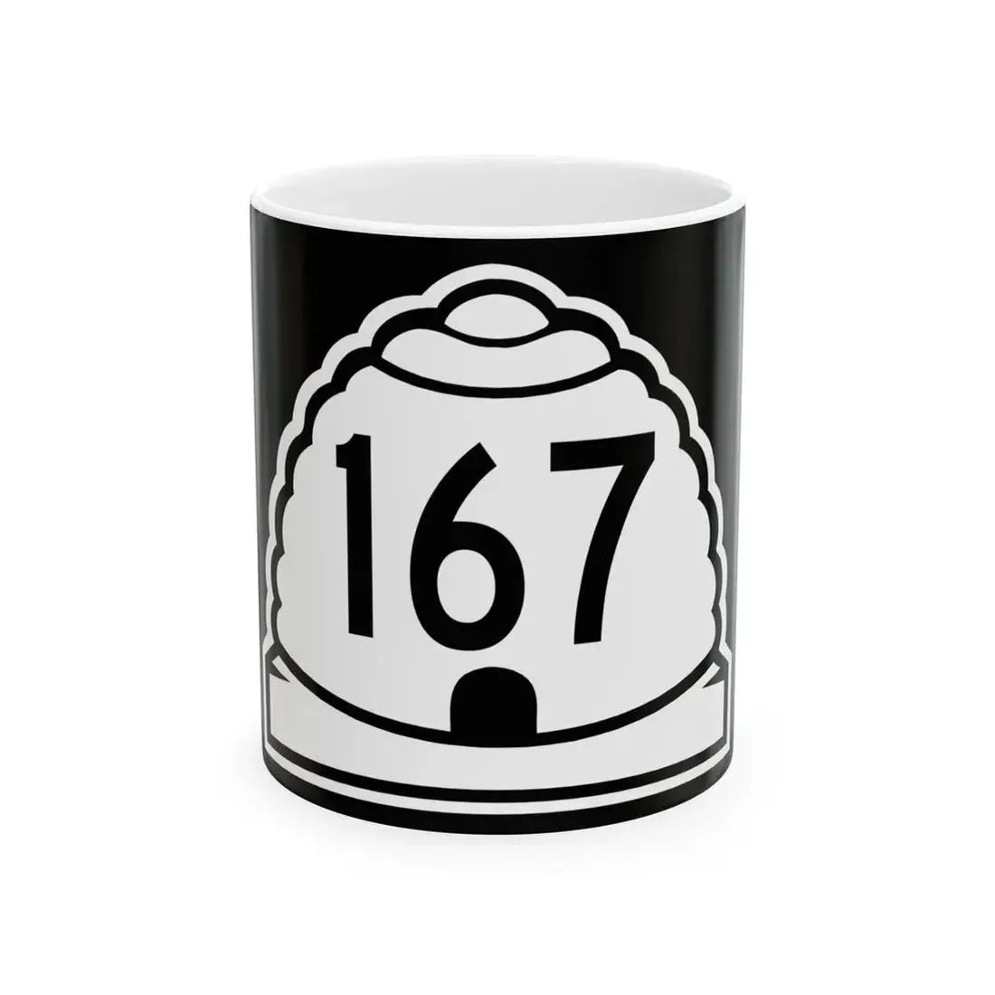 Utah 167 (Utah) (Road Sign) White Coffee Mug 11oz - Go Mug Yourself