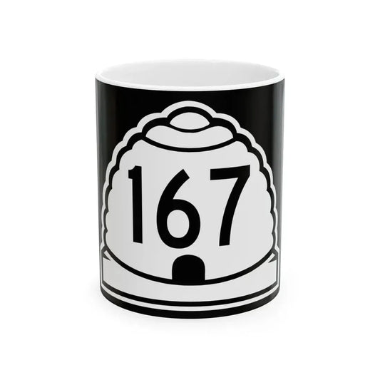 Utah 167 (Utah) (Road Sign) White Coffee Mug 11oz - Go Mug Yourself