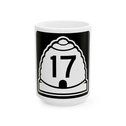 Utah 17 (Utah) (Road Sign) White Coffee Mug 15oz - Go Mug Yourself