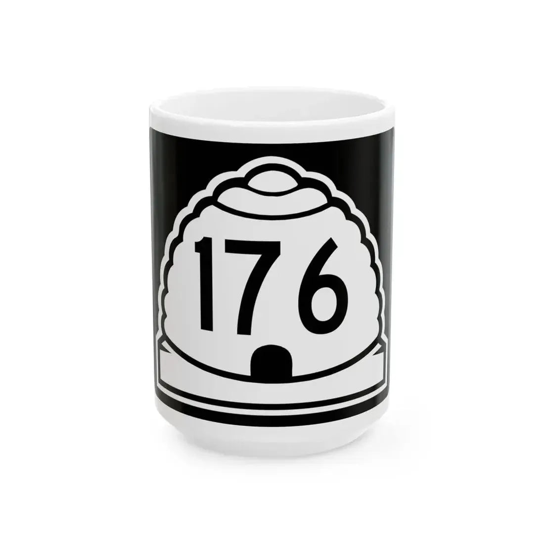 Utah 176 (Utah) (Road Sign) White Coffee Mug 15oz - Go Mug Yourself