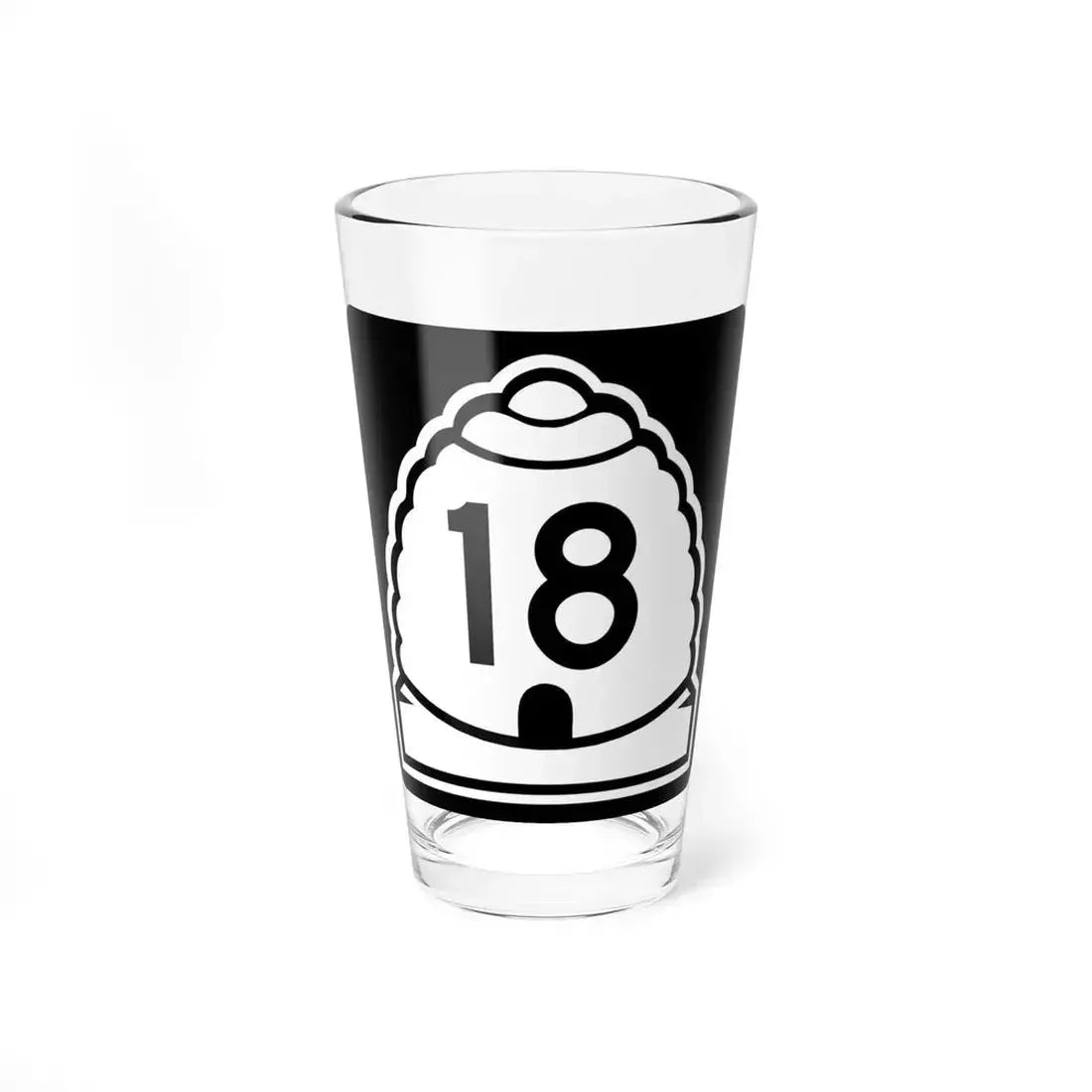 Utah 18 (Utah) (Road Sign) Pint Glass 16oz 16oz - Go Mug Yourself