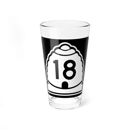 Utah 18 (Utah) (Road Sign) Pint Glass 16oz 16oz - Go Mug Yourself