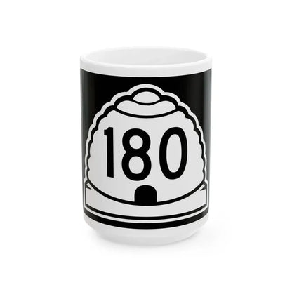Utah 180 (Utah) (Road Sign) White Coffee Mug 15oz - Go Mug Yourself