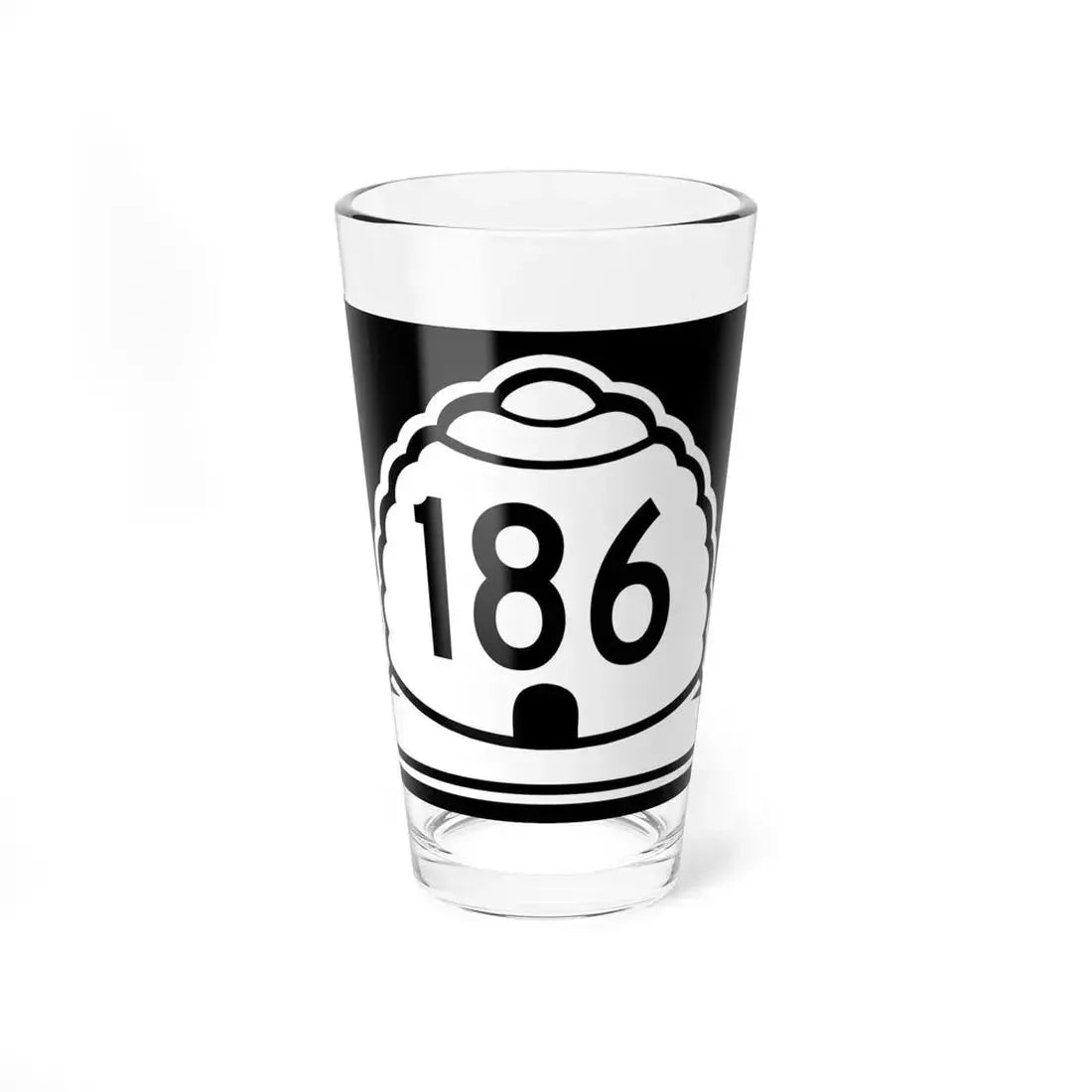 Utah 186 (Utah) (Road Sign) Pint Glass 16oz 16oz - Go Mug Yourself