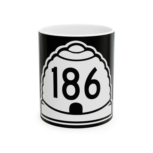 Utah 186 (Utah) (Road Sign) White Coffee Mug 11oz - Go Mug Yourself