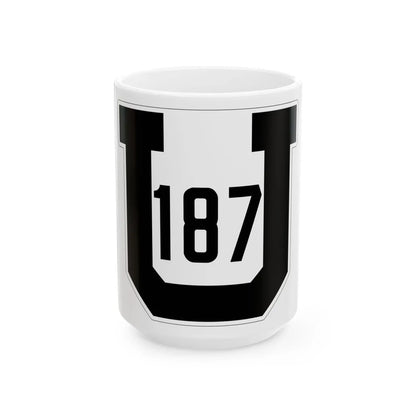 Utah 187 1926 (Utah) (Road Sign) White Coffee Mug 15oz - Go Mug Yourself