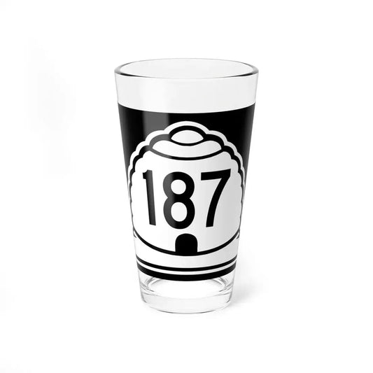 Utah 187 (Utah) (Road Sign) Pint Glss 16oz 16oz - Go Mug Yourself