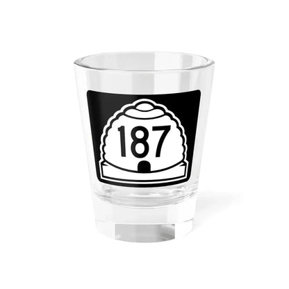 Utah 187 (Utah) (Road Sign) Shot Glass 1.5oz 1.5oz - Go Mug Yourself