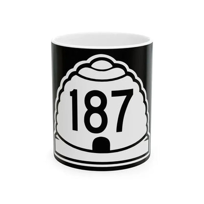 Utah 187 (Utah) (Road Sign) White Coffee Mug 11oz - Go Mug Yourself