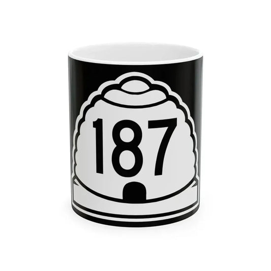 Utah 187 (Utah) (Road Sign) White Coffee Mug 11oz - Go Mug Yourself
