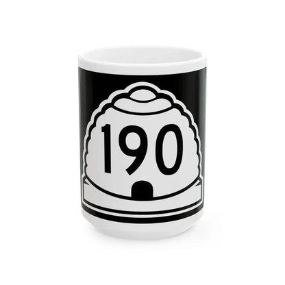 Utah 190 (Utah) (Road Sign) White Coffee Mug 15oz - Go Mug Yourself
