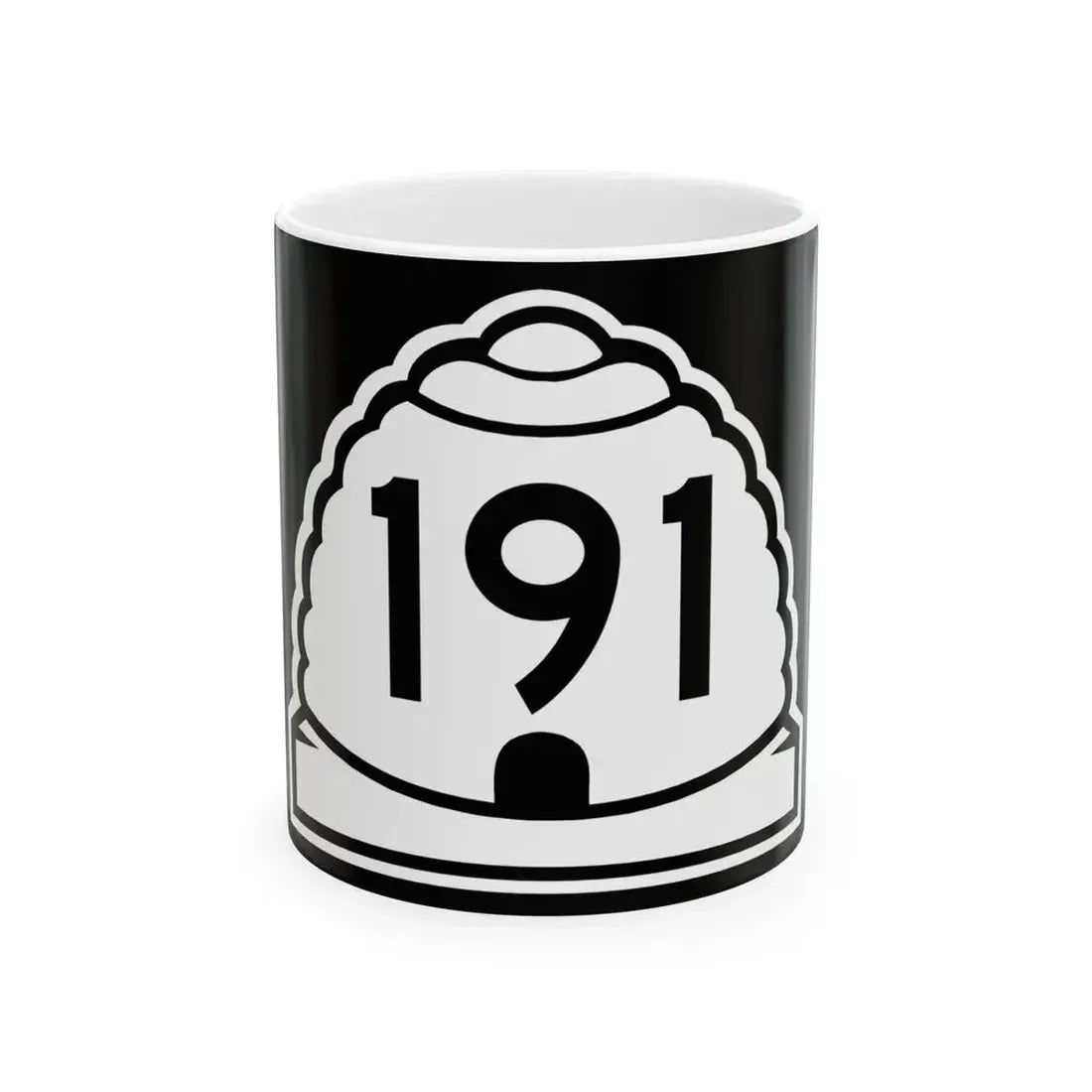 Utah 191 (Utah) (Road Sign) White Coffee Mug 11oz - Go Mug Yourself