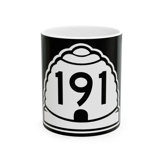 Utah 191 (Utah) (Road Sign) White Coffee Mug 11oz - Go Mug Yourself
