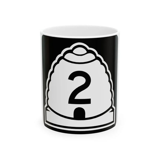 Utah 2 (Utah) (Road Sign) White Coffee Mug 11oz - Go Mug Yourself