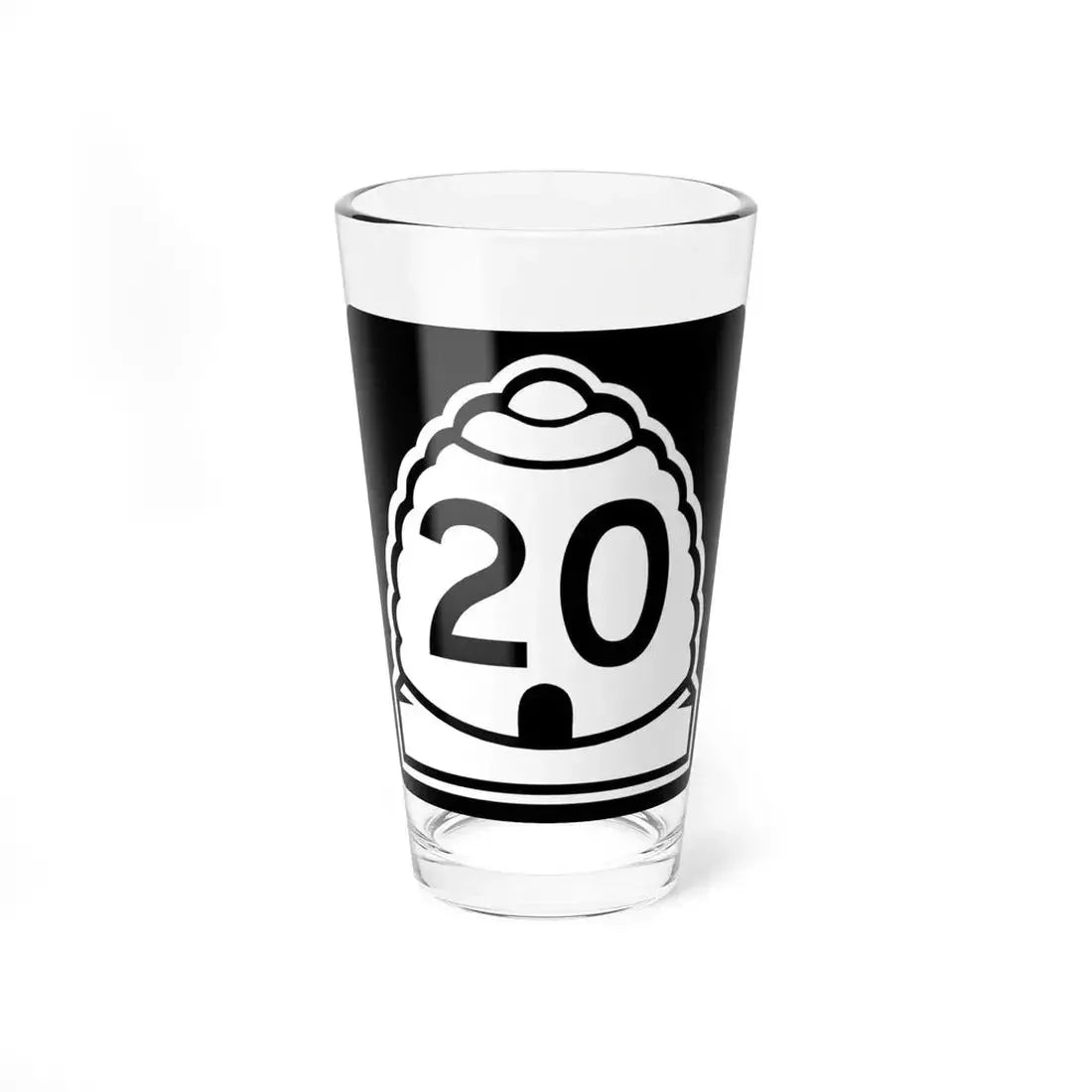 Utah 20 (Utah) (Road Sign) Pint Glass 16oz 16oz - Go Mug Yourself