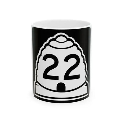 Utah 22 (Utah) (Road Sign) White Coffee Mug 11oz - Go Mug Yourself