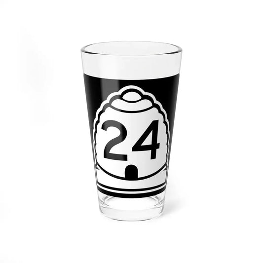 Utah 24 (Utah) (Road Sign) Pint Glss 16oz 16oz - Go Mug Yourself