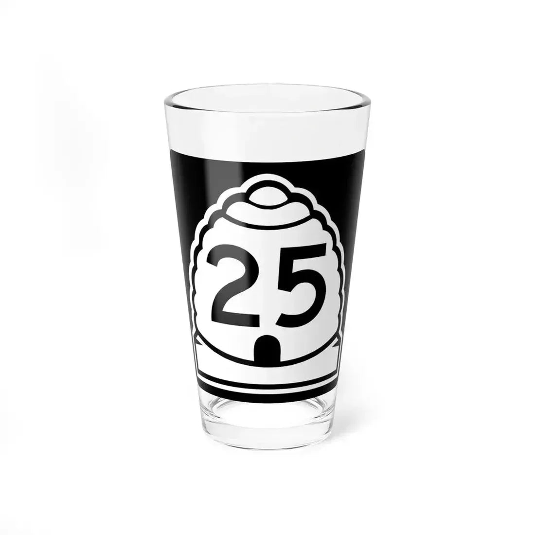 Utah 25 (Utah) (Road Sign) Pint Glass 16oz 16oz - Go Mug Yourself