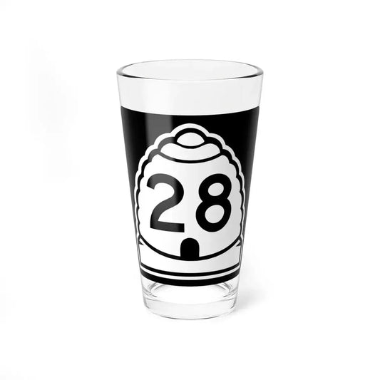 Utah 28 (Utah) (Road Sign) Pint Glss 16oz 16oz - Go Mug Yourself