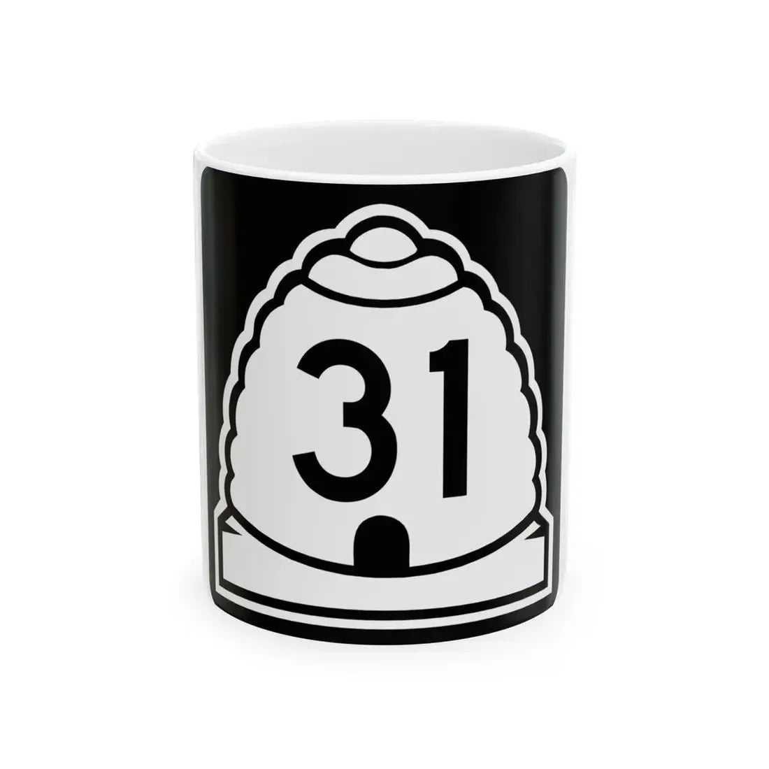 Utah 31 (Utah) (Road Sign) White Coffee Mug 11oz - Go Mug Yourself