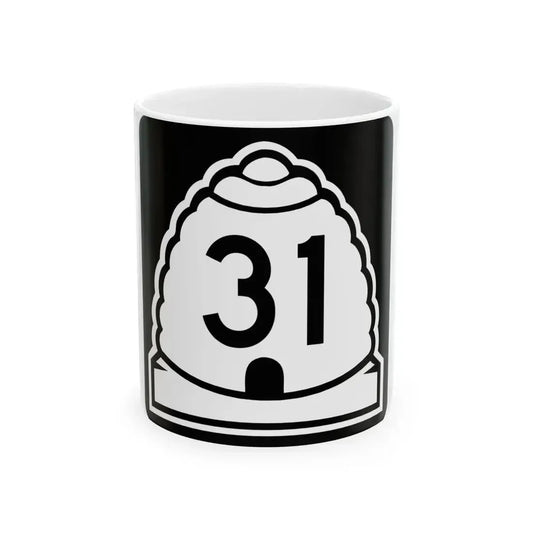 Utah 31 (Utah) (Road Sign) White Coffee Mug 11oz - Go Mug Yourself