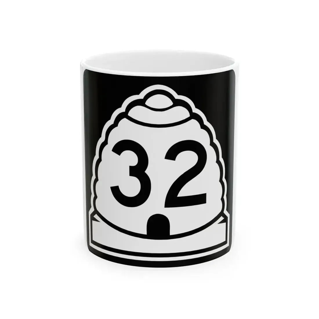 Utah 32 (Utah) (Road Sign) White Coffee Mug 11oz - Go Mug Yourself