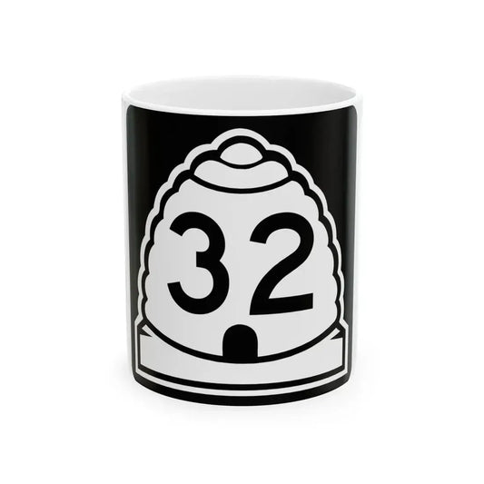 Utah 32 (Utah) (Road Sign) White Coffee Mug 11oz - Go Mug Yourself