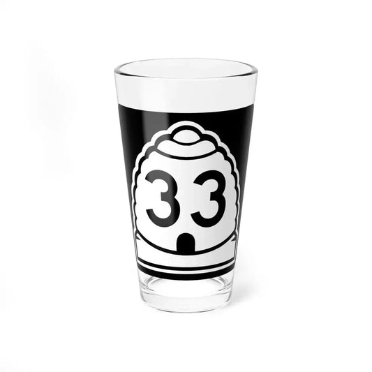 Utah 33 (Utah) (Road Sign) Pint Glass 16oz 16oz - Go Mug Yourself