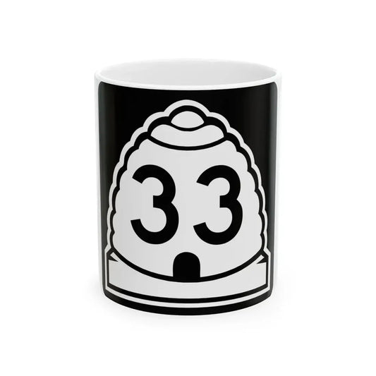 Utah 33 (Utah) (Road Sign) White Coffee Mug 11oz - Go Mug Yourself