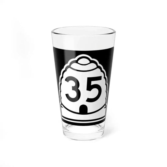Utah 35 (Utah) (Road Sign) Pint Glass 16oz 16oz - Go Mug Yourself