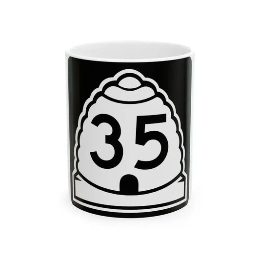Utah 35 (Utah) (Road Sign) White Coffee Mug 11oz - Go Mug Yourself